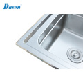 High Quality Countertops Used Stainless Steel Hand Wash Kitchen Sinks Basins With Drain Board For Sale